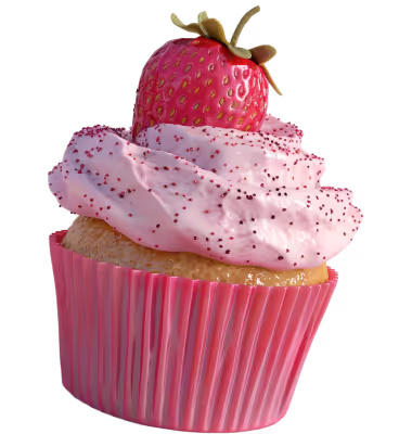The Muffin, the original mascot render from the first muffinmedia.co, in full color